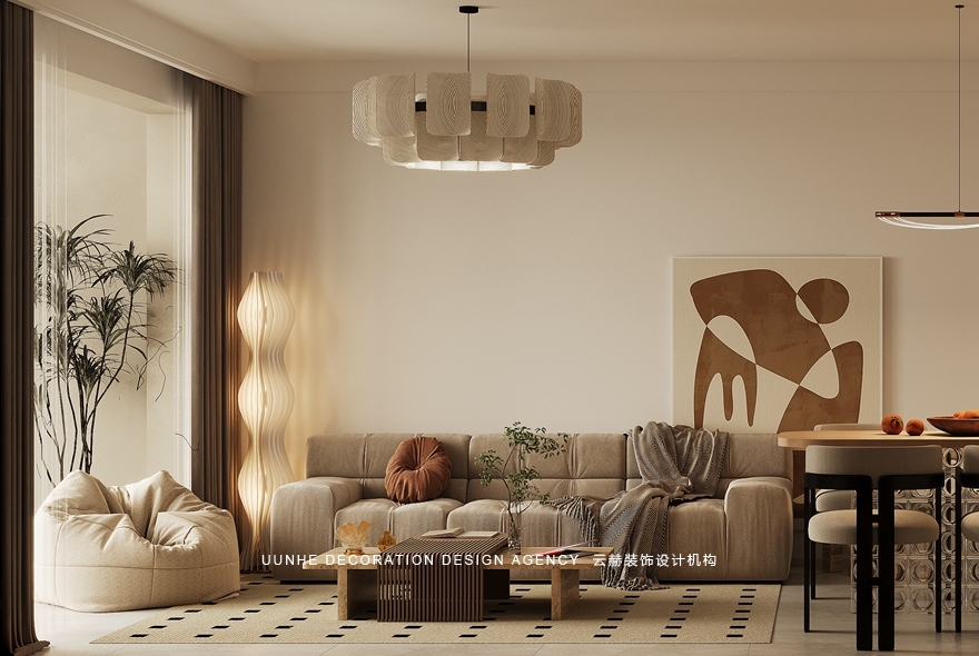现代简约沙发背景设计效果图