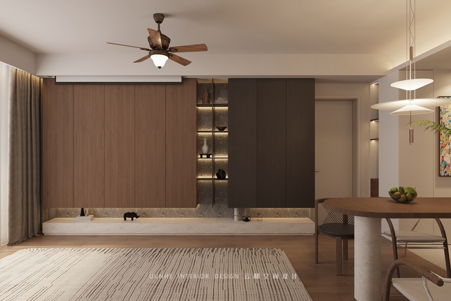 胡桃木中古现代设计效果图